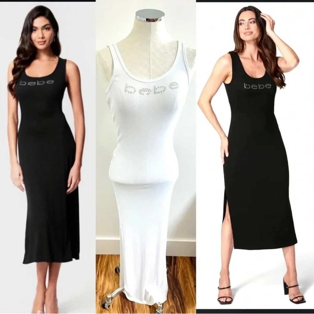Bebe Ribbed Tank Maxi Dress